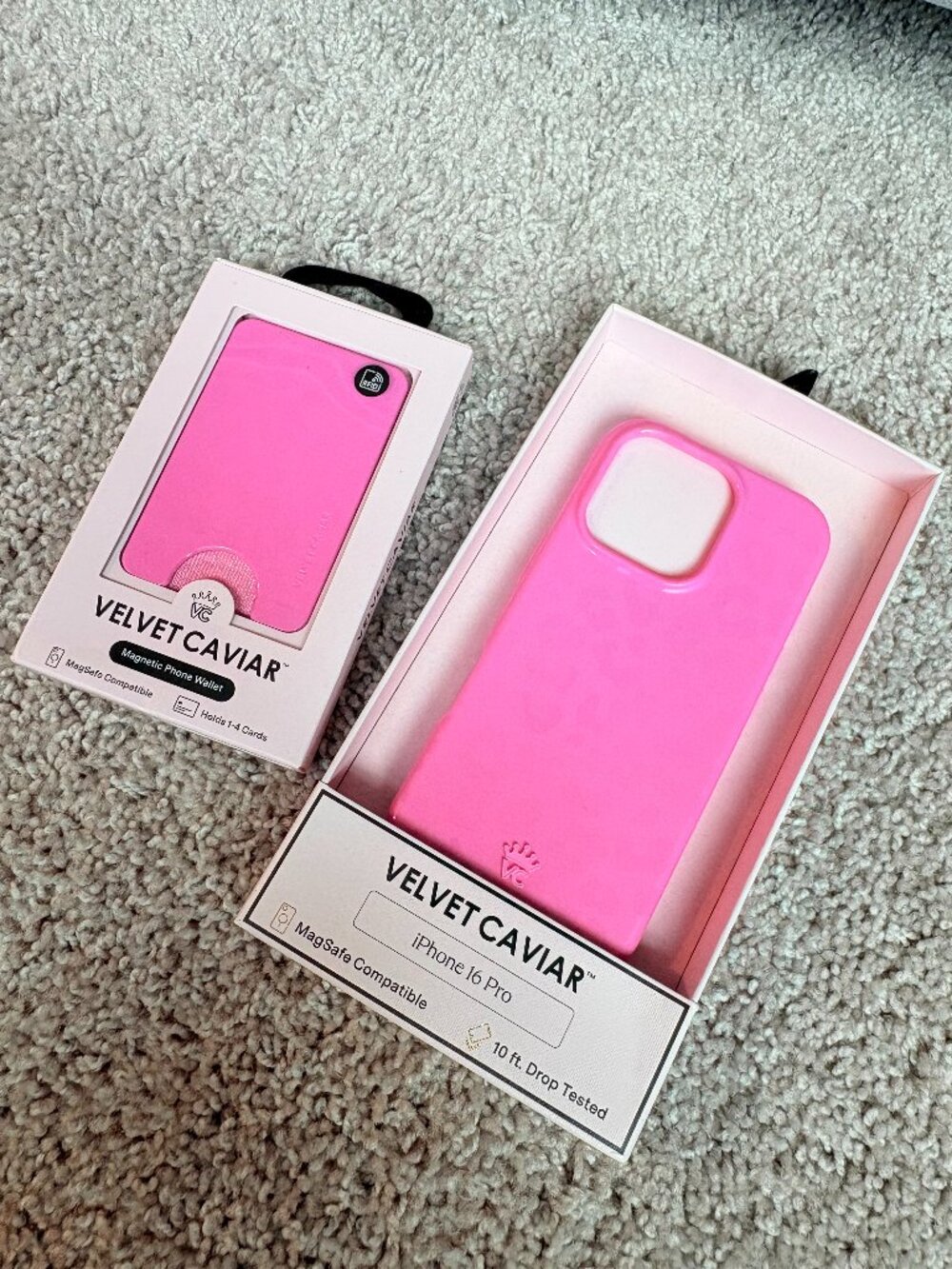 Velvet Caviar Hot Pink Wallet and iPhone 16 Pro Case Set New With Tags